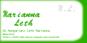 marianna leth business card